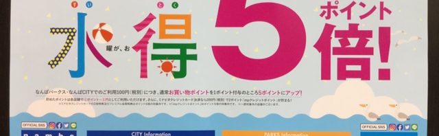 ミナピタカード水得5倍ポイントDAY！！！！